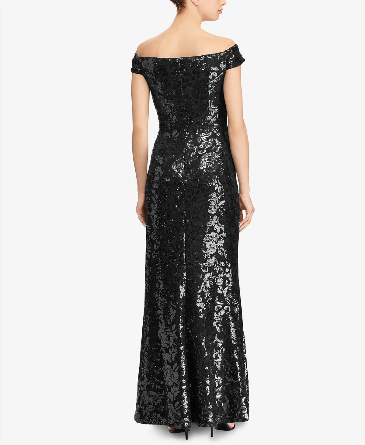 Off The Shoulder Sequin Gown S415156