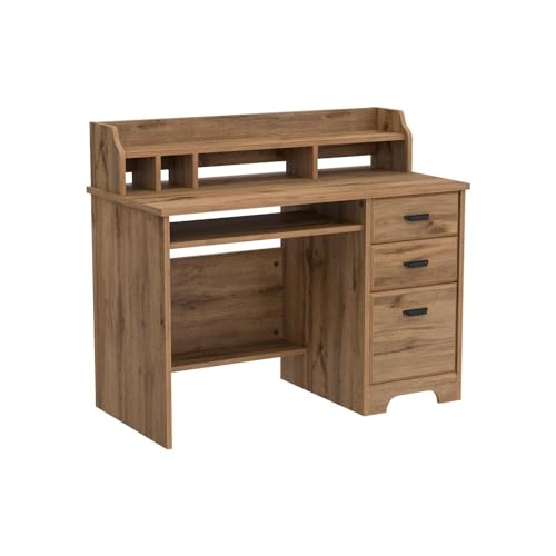 Medium Desk Computer Hutch, Winter Oak Z2087