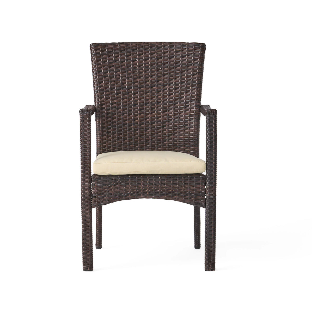 Multibrown Wicker Outdoor Dining Chair Set of 2 N2622