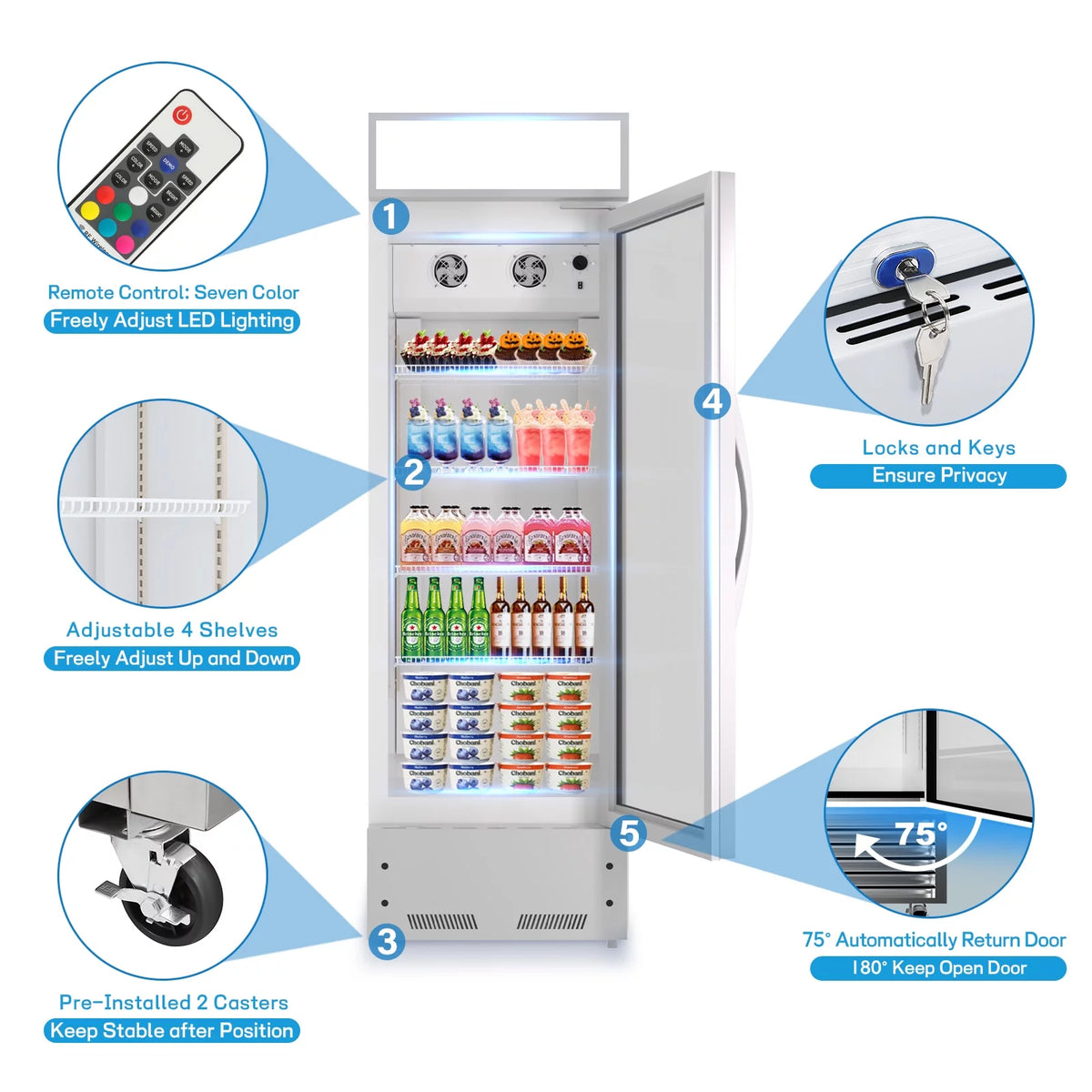 8.0 Cu.Ft Merchandising Refrigerator with Light Box U24999