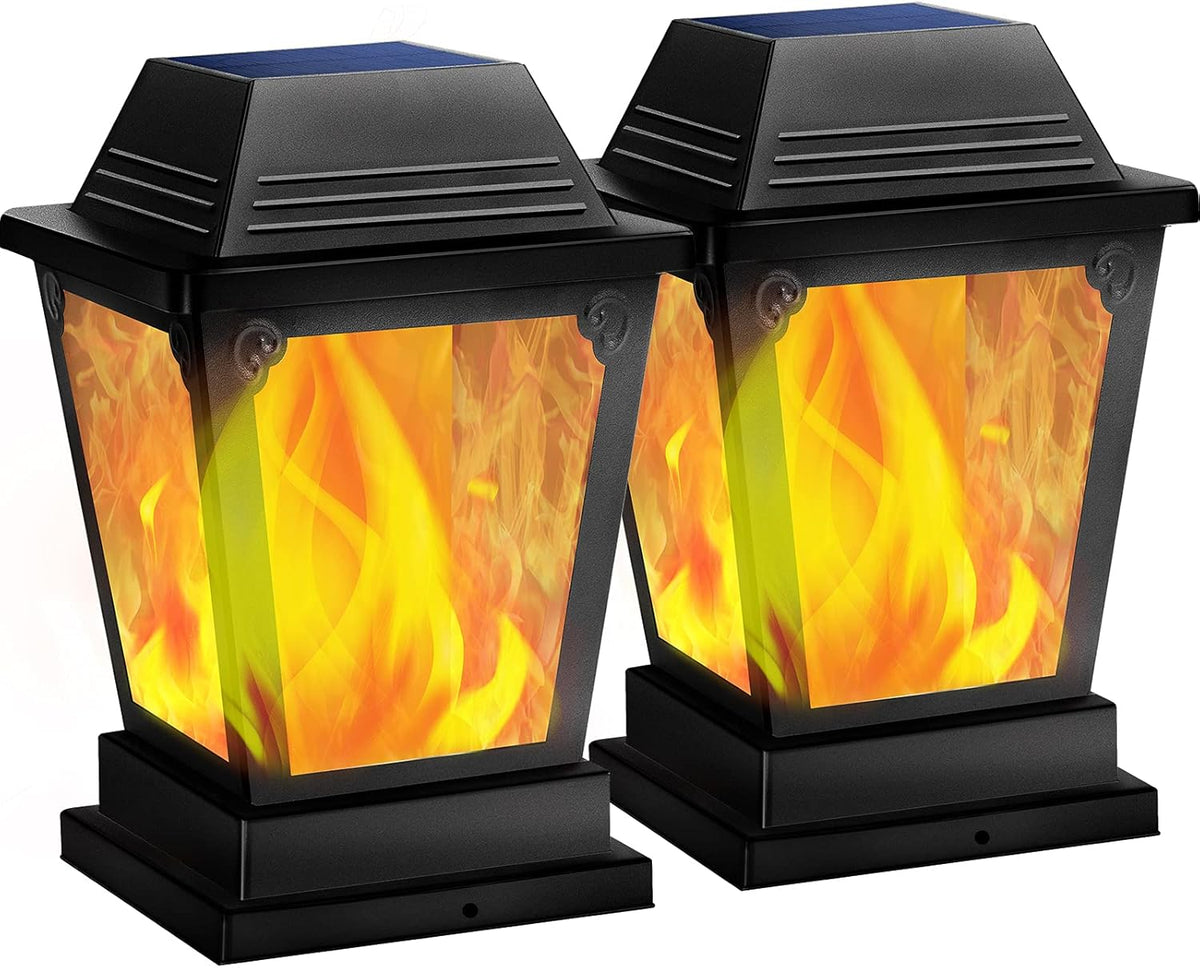 2 Pack 99 LED Metal Solar Post Lights for 4x4 6x6 Posts L76964