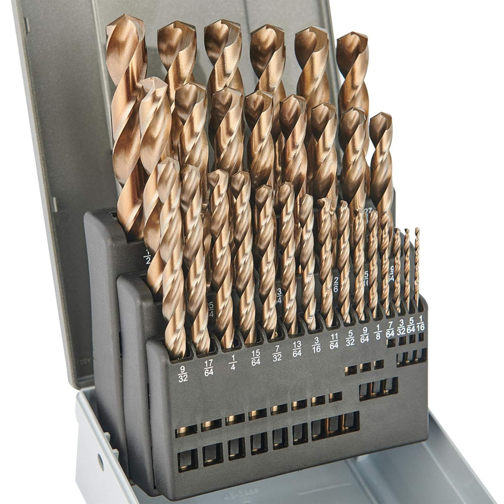 29pcs M35 Cobalt Twist Drill Bit Set with Indexed Storage Case M5895