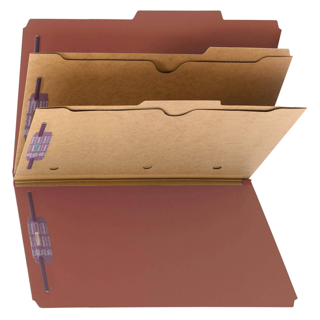 Red Legal Expanding Classification Folder with Tabs (Pack of 10) X9775