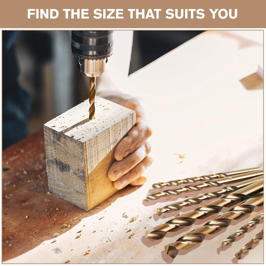 29pcs M35 Cobalt Twist Drill Bit Set with Indexed Storage Case M5895
