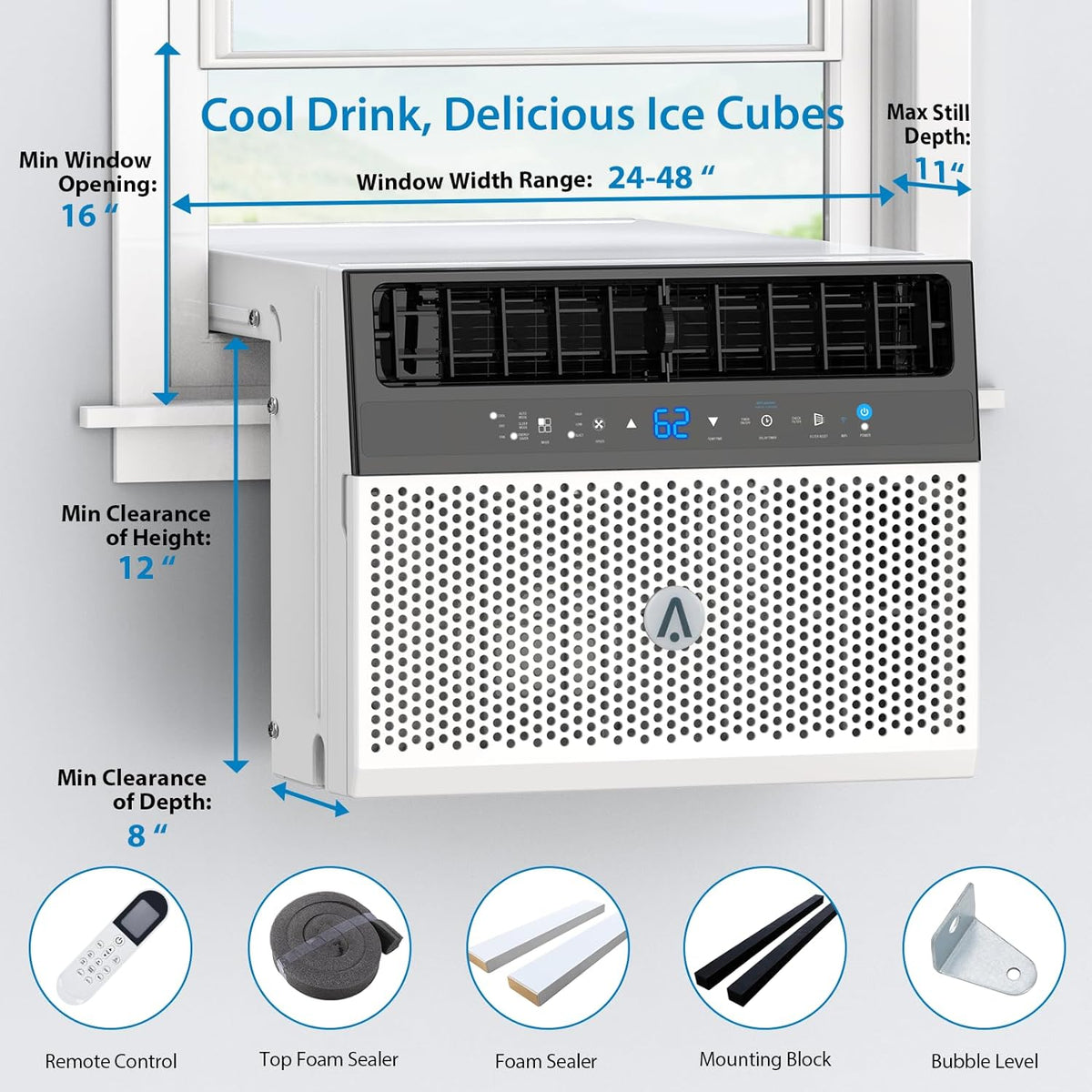 6000 BTU U-Shaped Window Air Conditioner X1291