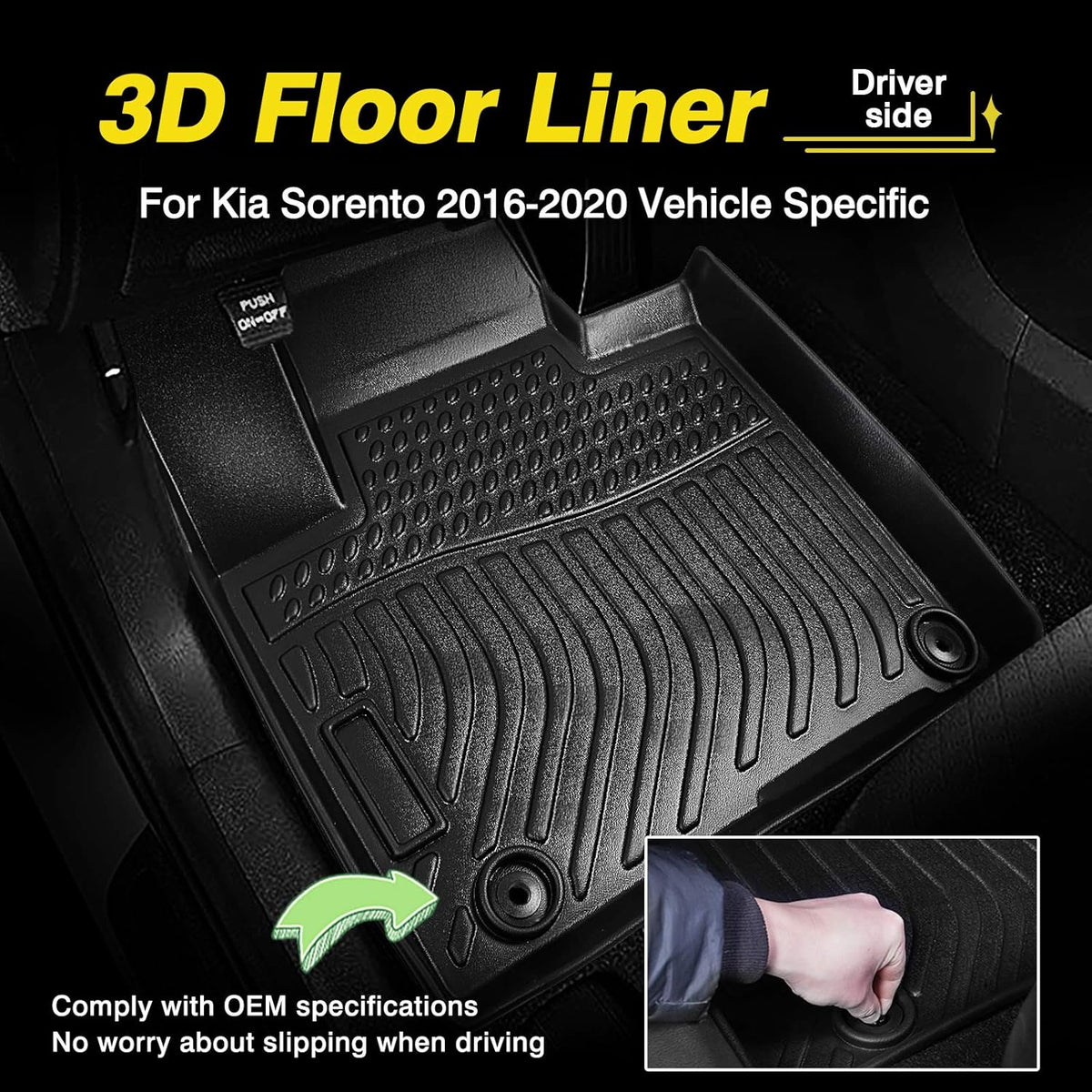 All Weather Floor Liners 1st & 2nd Row TPO Car Mats P95513