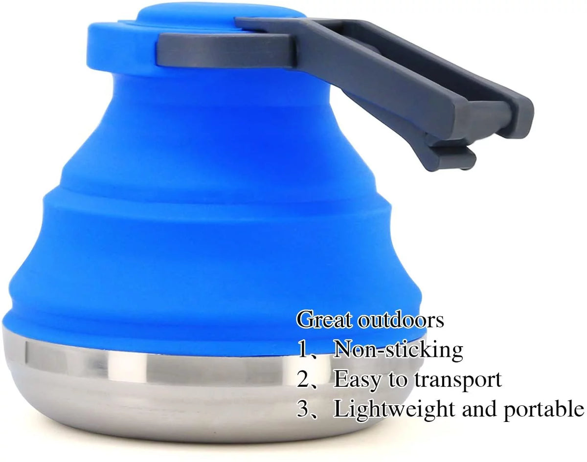 Blue 42 Ounce Collapsible Camping Kettle U403