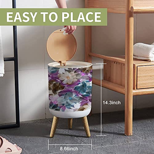 Small Trash Can with Lid Garbage Trash Bin L221192