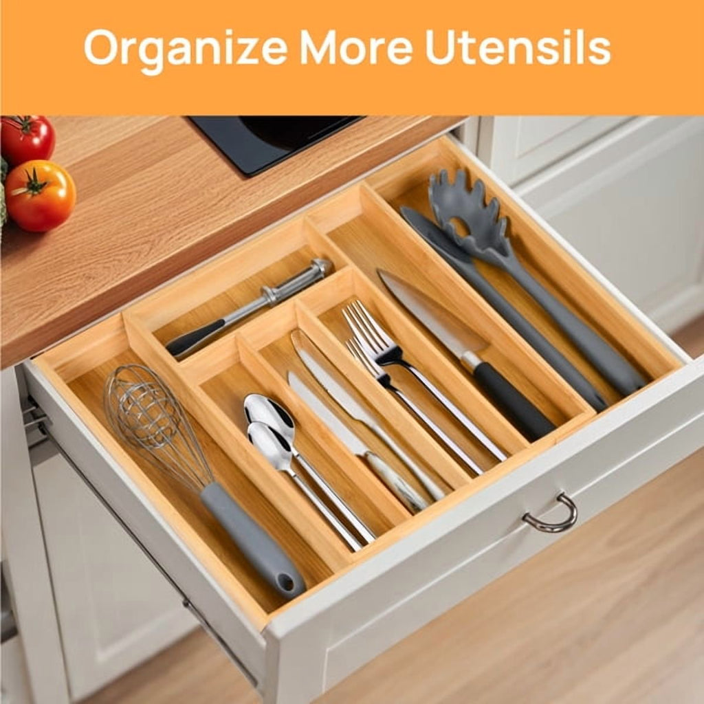 Bamboo Kitchen Drawer Organizer I6195