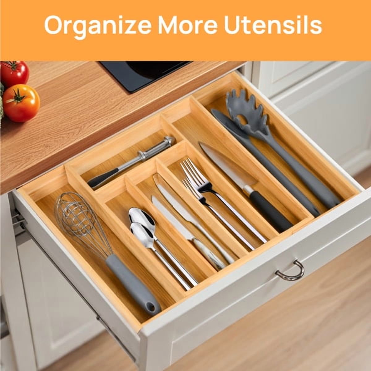 Bamboo Kitchen Drawer Organizer I6195