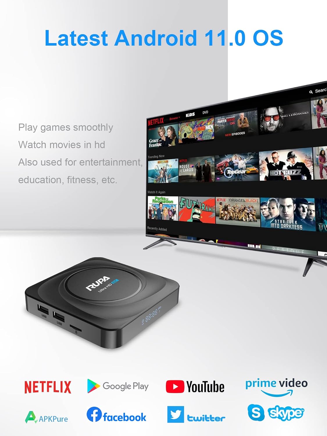 8GB RAM 128GB ROM Android TV Box Y7652