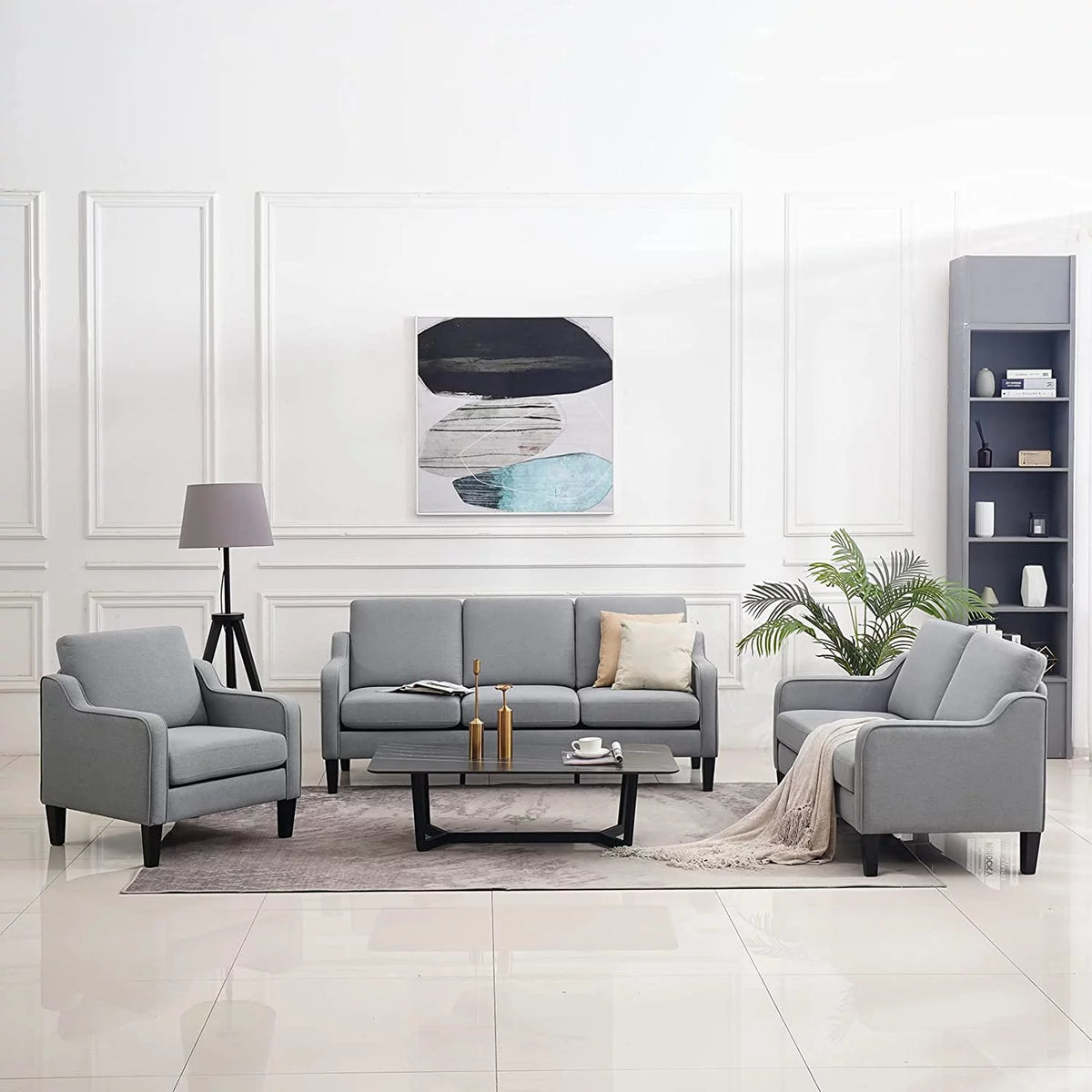 71" Mid-Century Modern 3 Seater Sofa V589