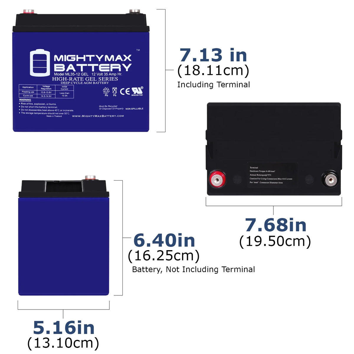 12V 35AH GEL Power Chair Battery N644157