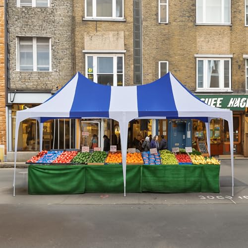 White 26x19ft Heavy Duty Canopy Tent with 8 Removable Sidewalls N4796