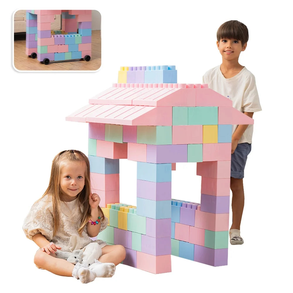 Jumbo Building Blocks 86pcs with Wheels T780