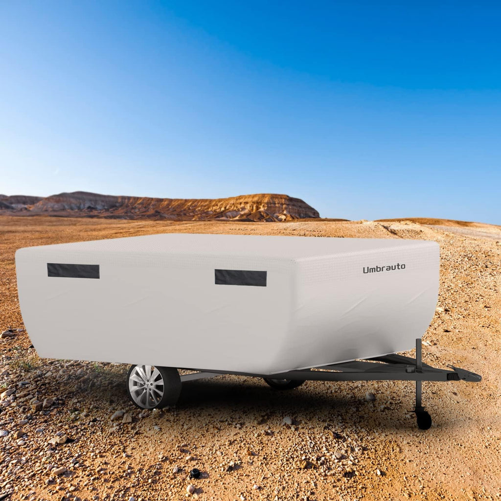 Gray Waterproof Pop Up Camper Cover for 10' - 12' Trailers Y5470