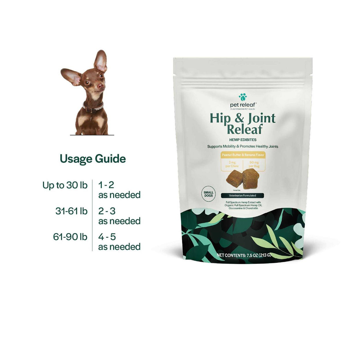 Peanut Butter & Banana Flavor Edibites for Small Dogs E175377