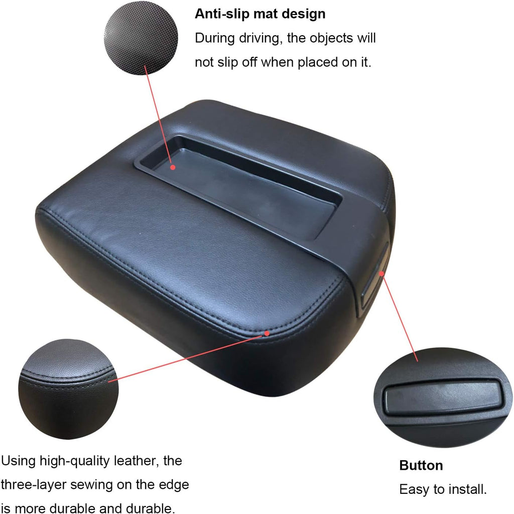 Black Center Console Armrest Lid with Steel Bracket N36599
