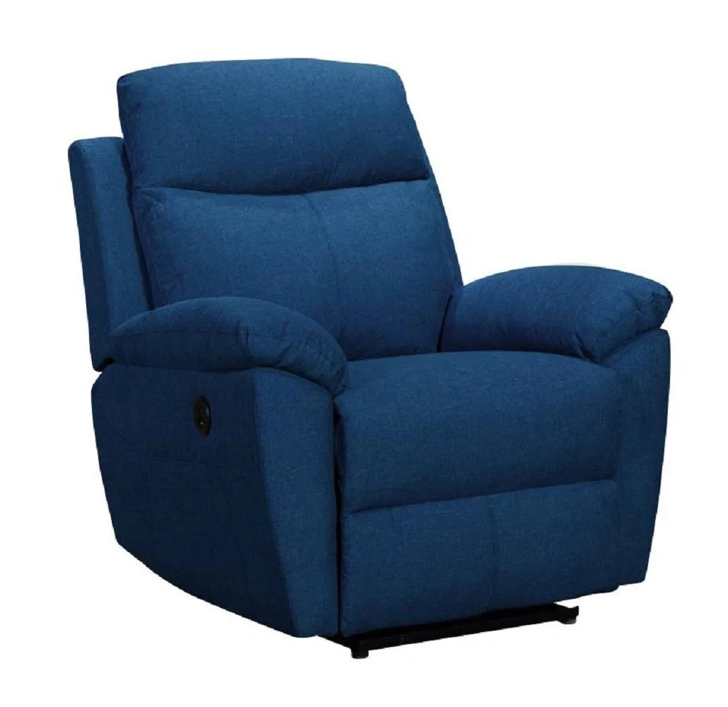 Blue Power Recliner Chair with USB Charging Port S6979