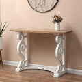 35'' 2-Drawer Wood Entryway Table Washed White Y48113