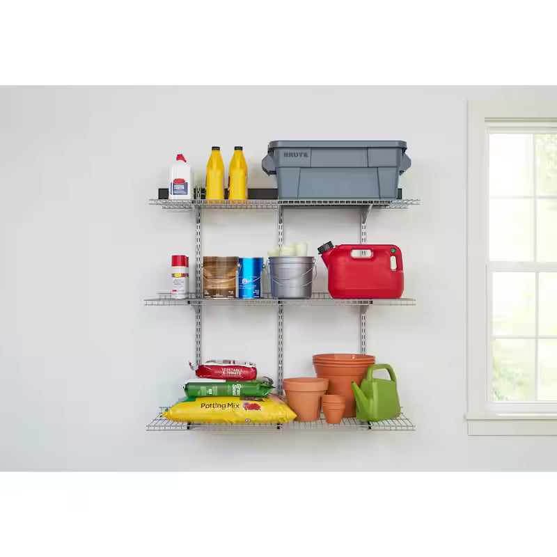 16 in. x 48 in. Wire Garage Wall Shelving Kit (3-Pack) D655