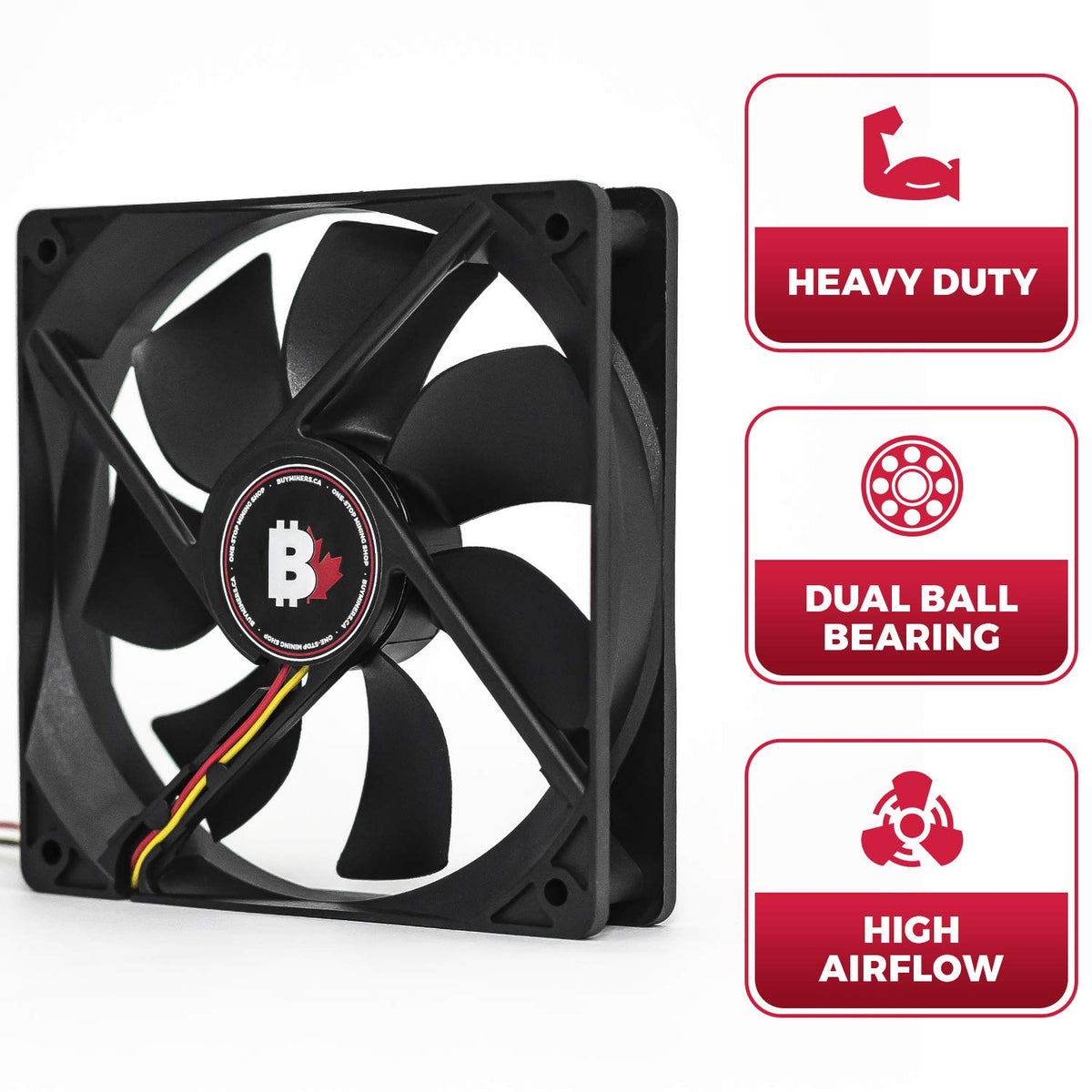 120mm 3-Pin 3000RPM Dual Ball Bearing Computer Case Fan R72543