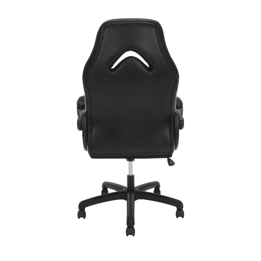 Black Gaming Chair with Integrated Headrest B606