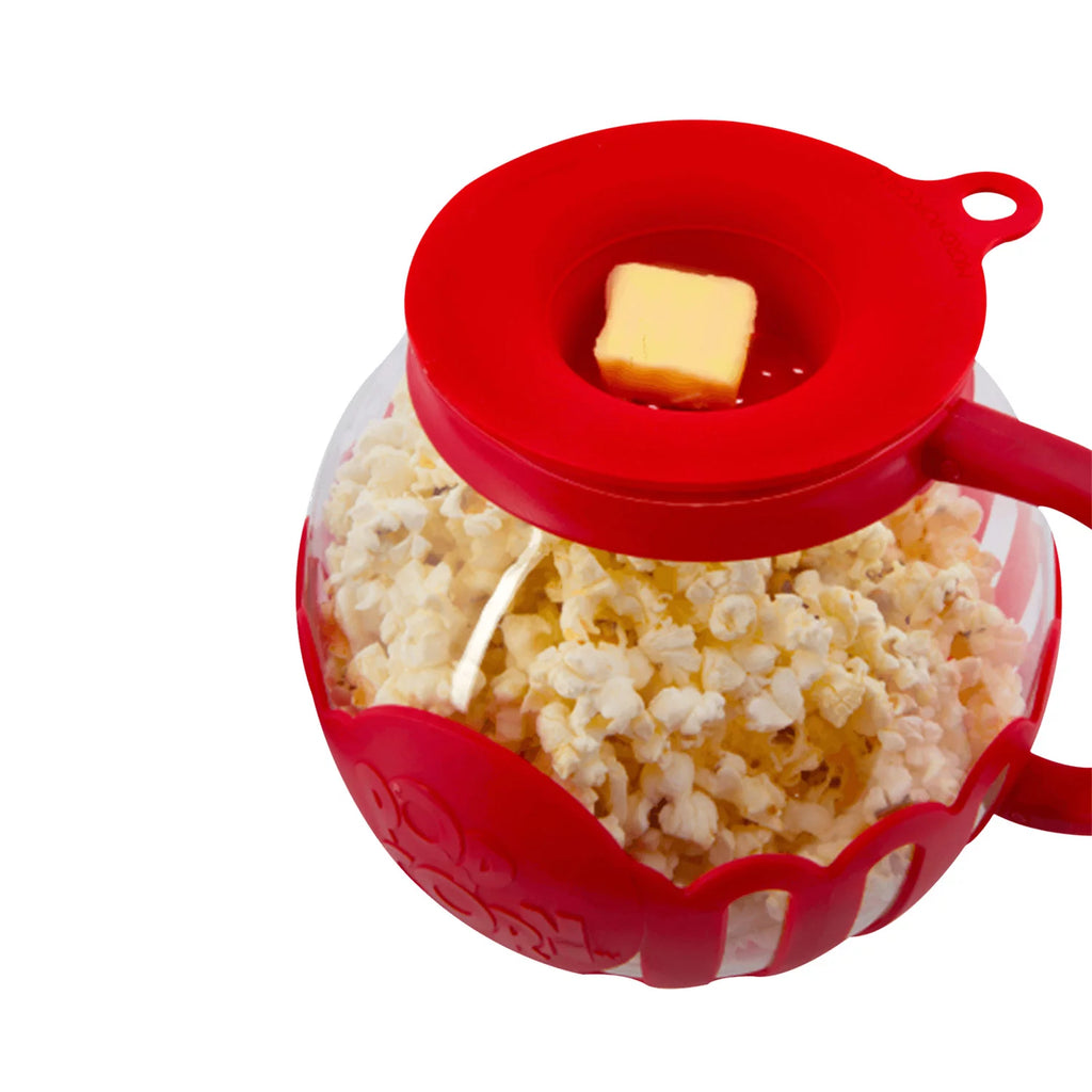3QT Microwave Popcorn Popper with Glass Lid U515549