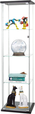 4-Shelf Glass Display Cabinet with Door U713