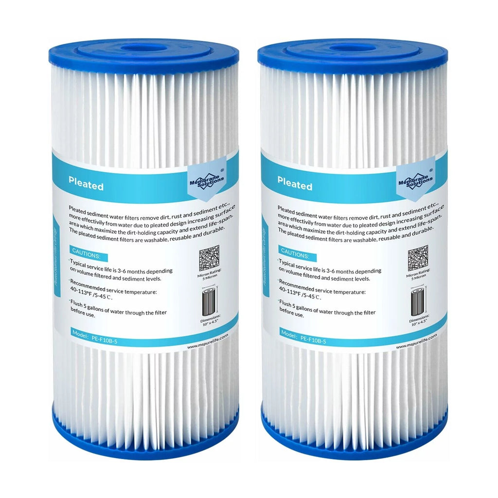 10" x 4.5" Pleated Sediment Water Filter Replacement, Pack of 2 S799196