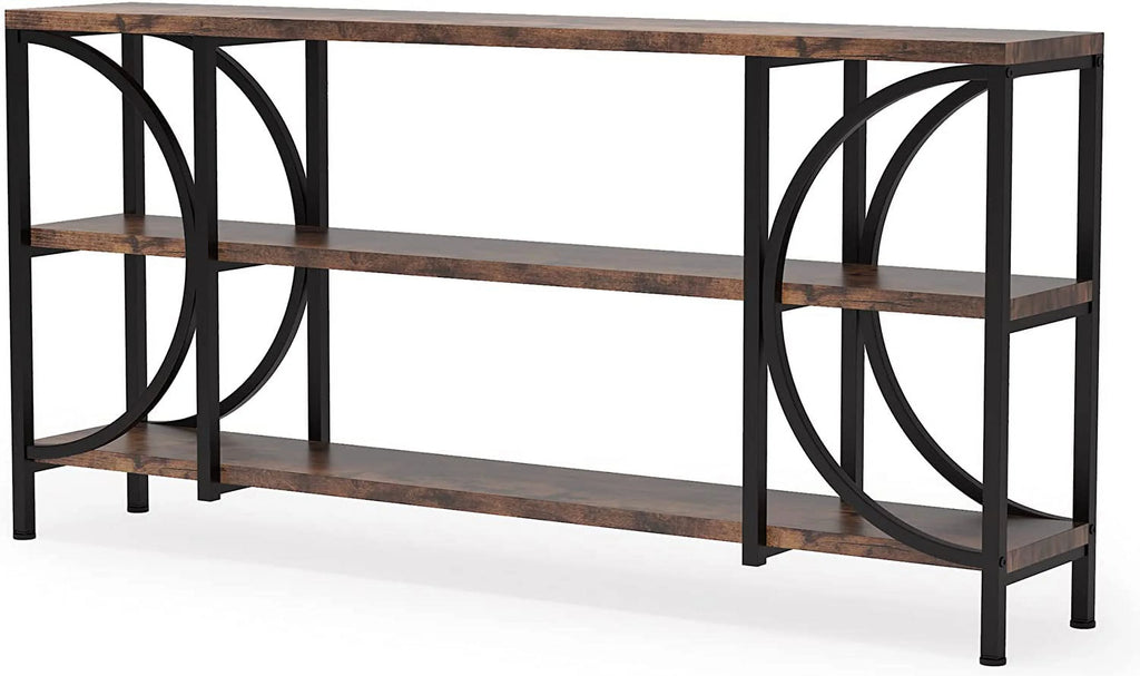 70.9 Inch 3 Tier Console Table with Shelves K869