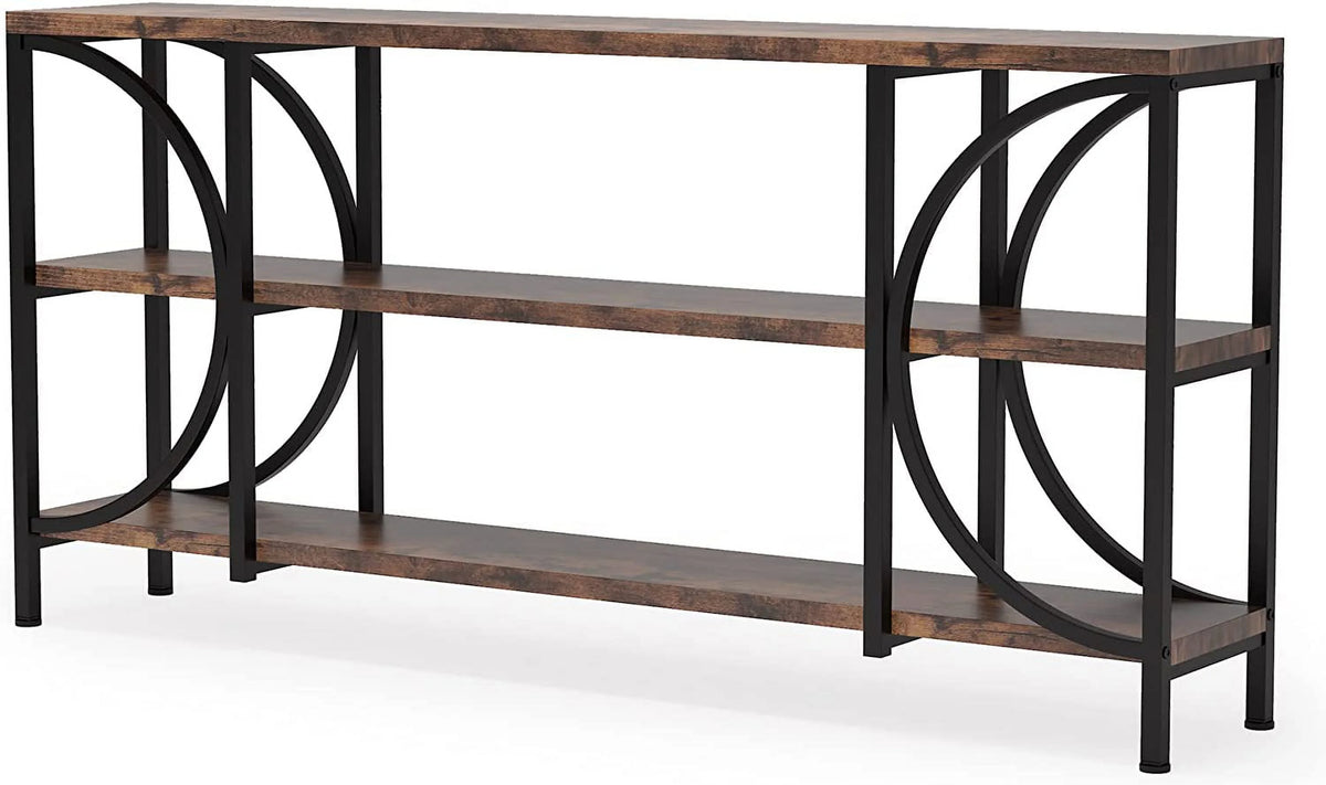 70.9 Inch 3 Tier Console Table with Shelves K869