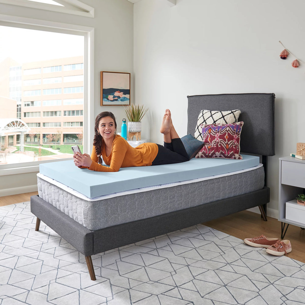 3" Gel-Infused Cooling Memory Foam Mattress Topper J32141