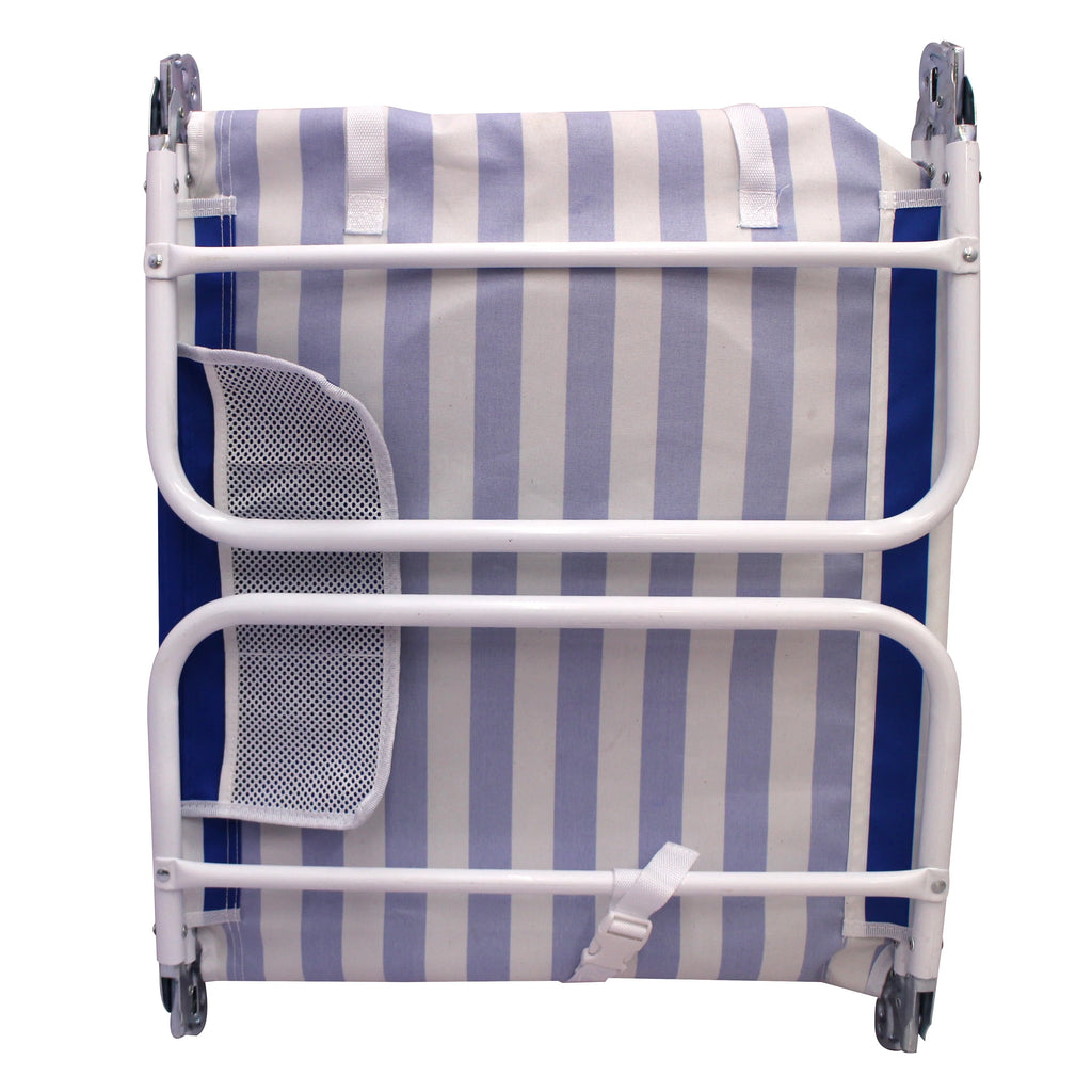 Blue & White Stripe Folding Beach Lounger 2-Pack P113123