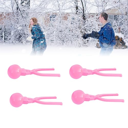 Pink Plastic Snowball Maker Clips Set of 4 C499267