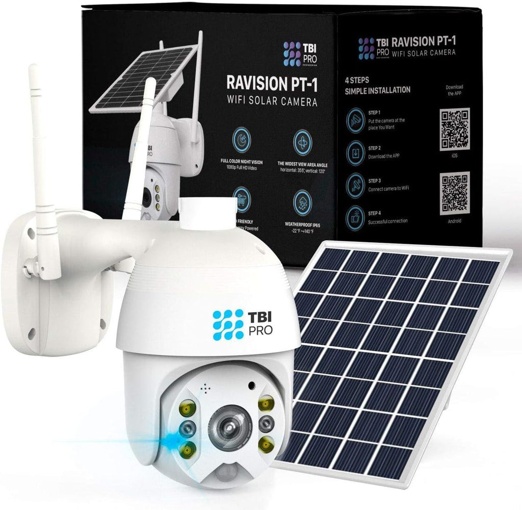 Solar Wireless PTZ Security Camera with Color Night Vision Q9128