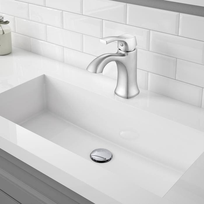 Brushed Nickel Single Lever Bathroom Faucet R172