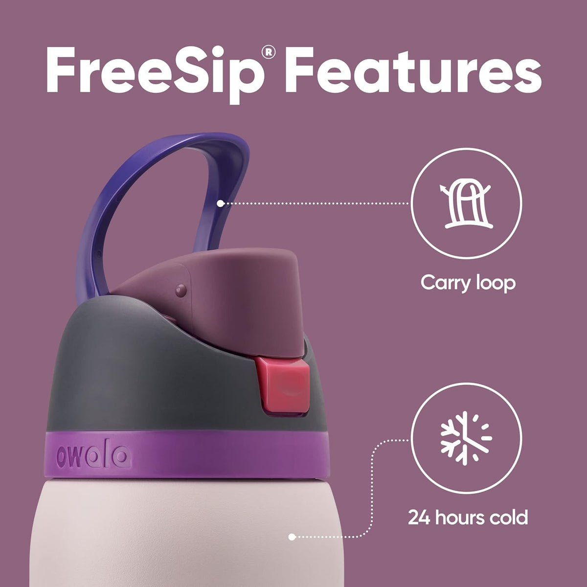 24oz 32oz Insulated Stainless Steel Water Bottles with Straw and Spout T87570