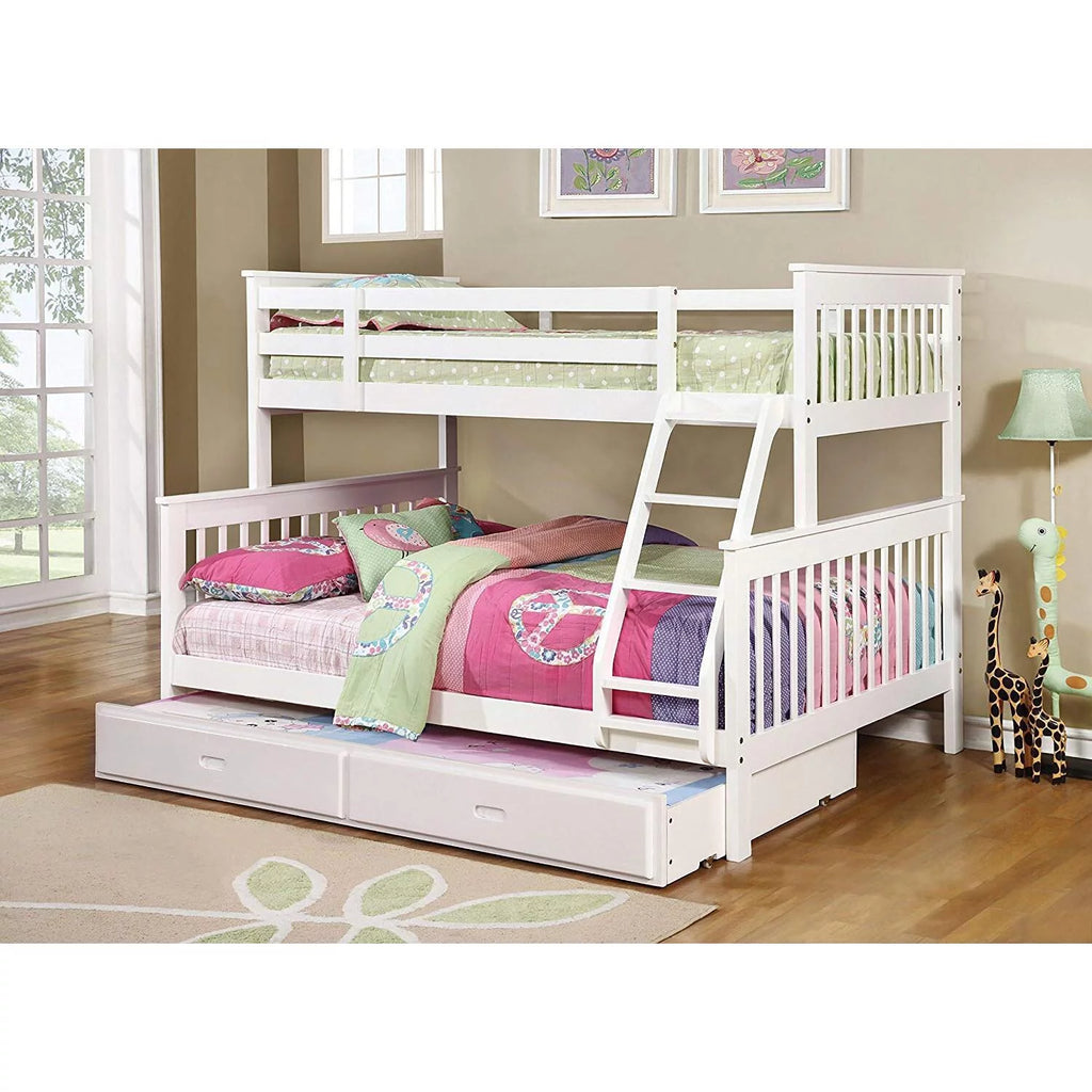 White Twin over Full Bunk Bed Z14925