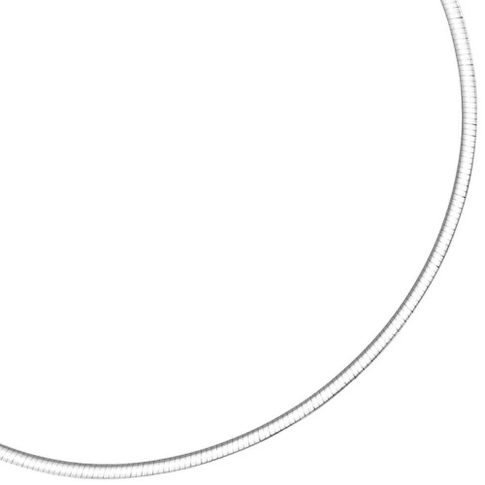 14k Yellow & White Gold Reversible Omega Necklace 16" B84862