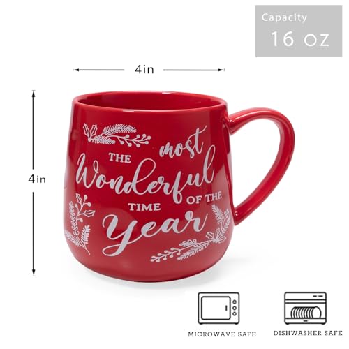 16 OZ Ceramic Christmas Coffee Mug Set of 6 S251
