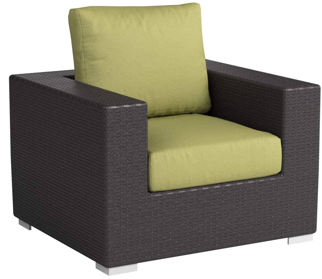 Green Rattan Lounge Chair O610266