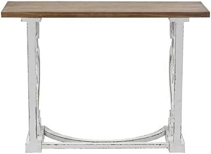 35'' 2-Drawer Wood Entryway Table Washed White Y48113
