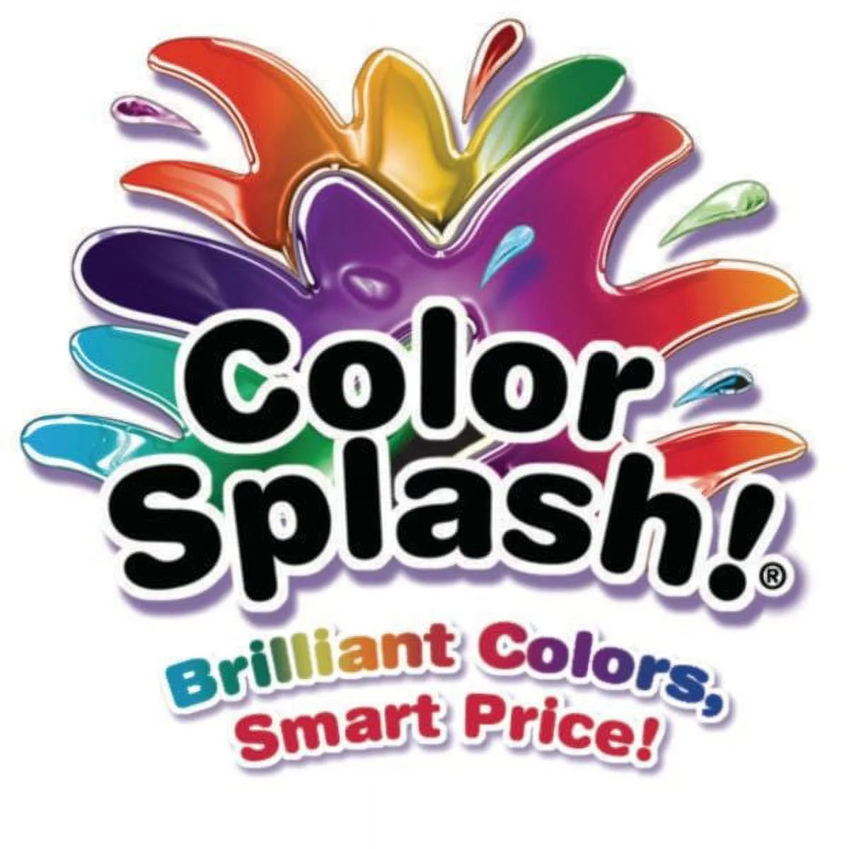 6 Vivid Colors Liquid Watercolor Paint, 8-oz Flip-Top Bottles, Non-Toxic, Pack of 6 R512505