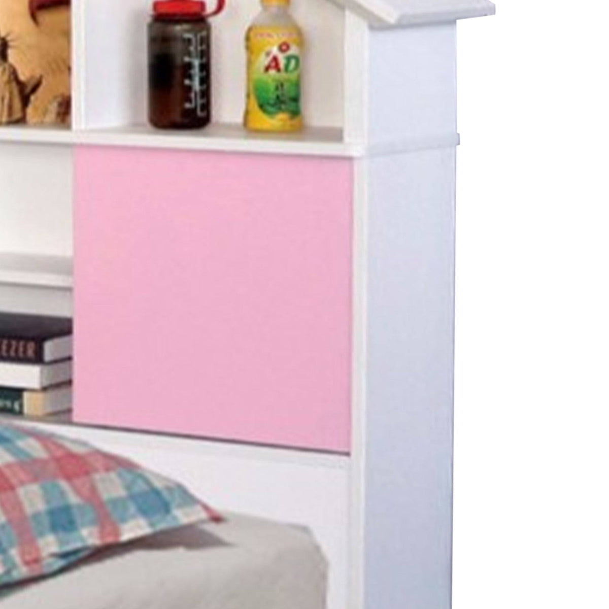 White Full Size Bookcase Headboard I19659