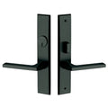 Satin Black Lever Single Cylinder Mortise Handleset Trim Set I420