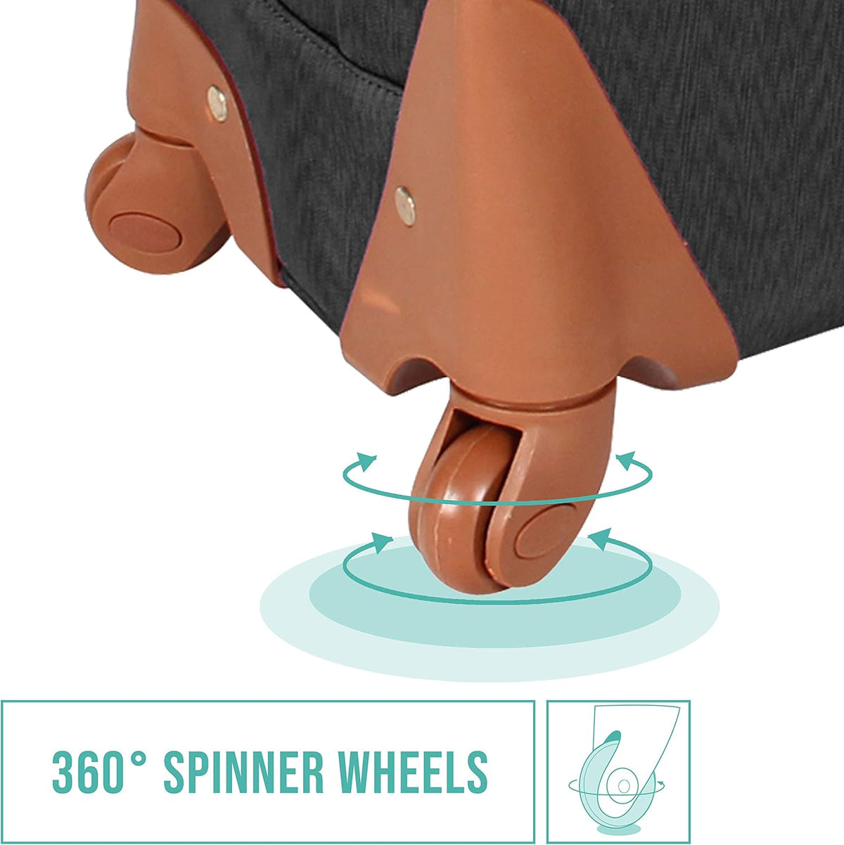 Lightweight Softside Expandable 20 Inch Carry On Bag with 4-Rolling Spinner Wheels N926