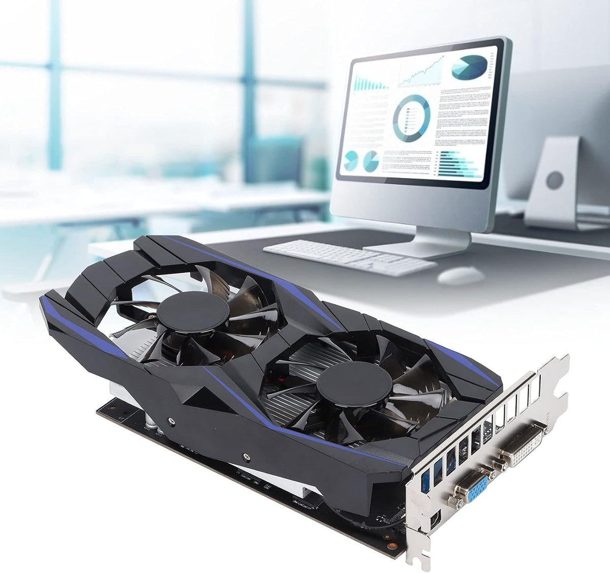 128bit 4GB DDR5 Dual Fan Graphics Card O87850