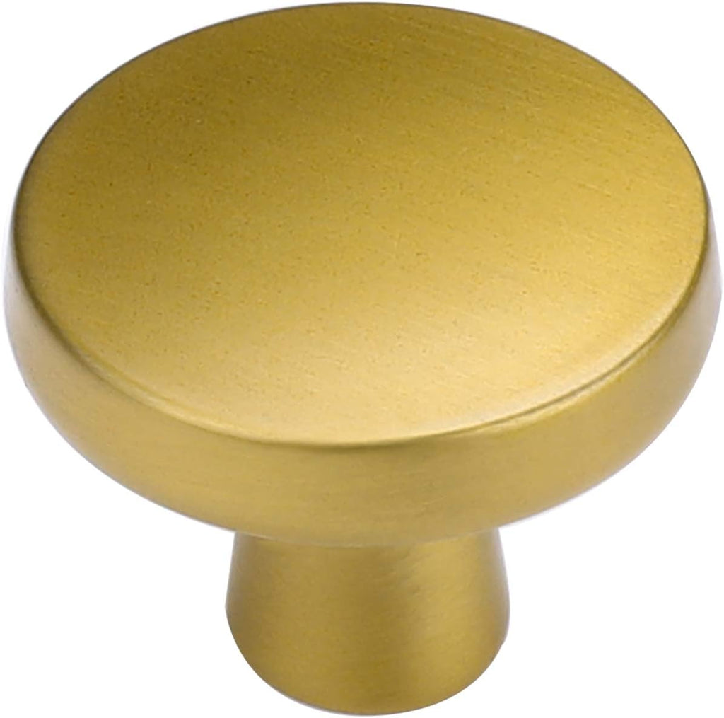 Brushed Brass Cabinet Knobs 10 Pack W244