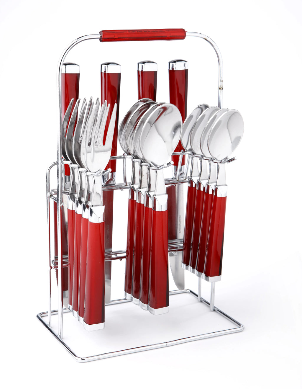 Red 16-Piece Flatware Set H606